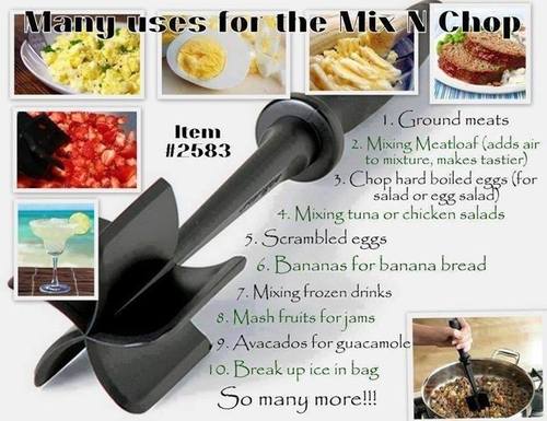 Pampered Chef 2583 Mix-n-Chop Tool, Excellent Used Condition
